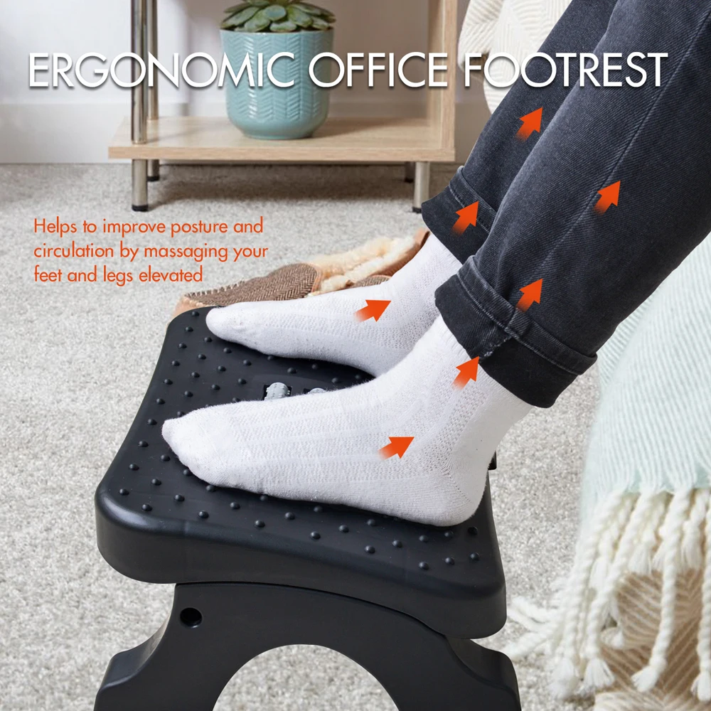 Footrest Under Desk - Ergonomiczny podnóżek pod biurko z rolkami