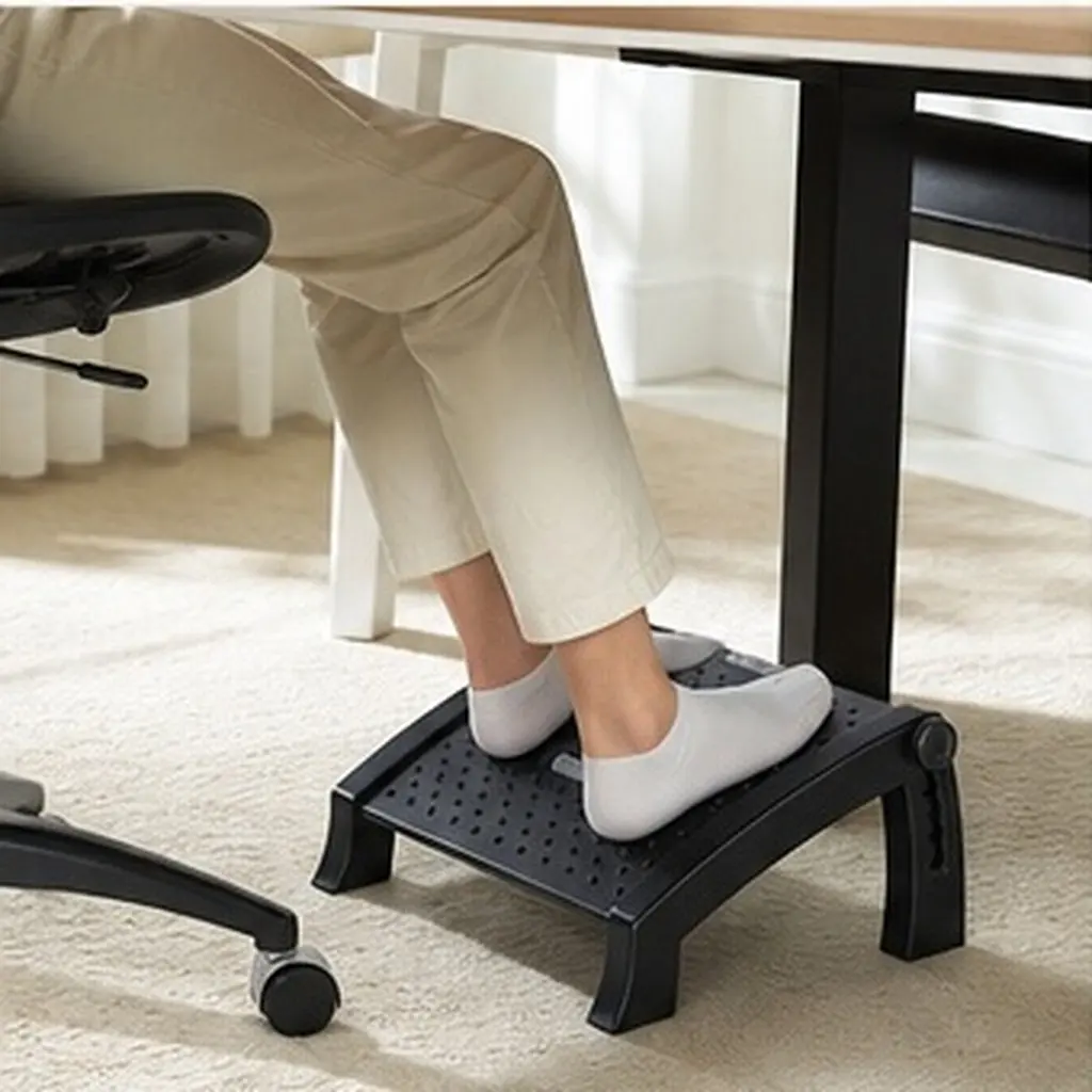 Footrest Under Desk - 1 sztuka – kompaktowy podnóżek do