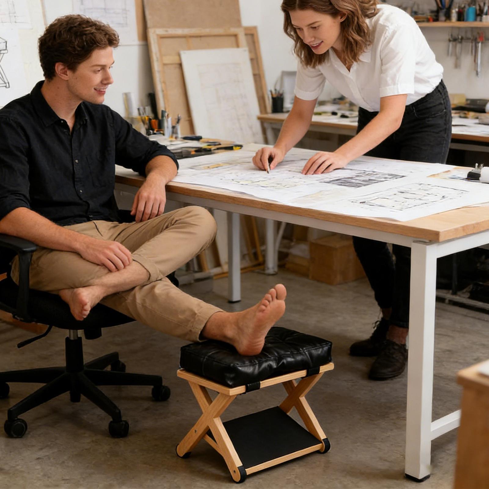Podnóżek pod biurko, drewniany – Footrest Under Desk recenzja i cena